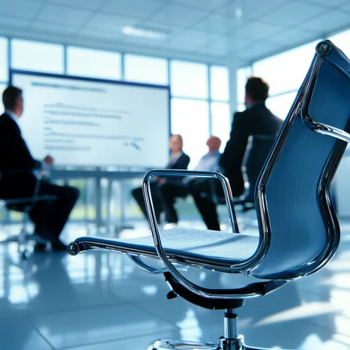 Business executive analyzing an AI-powered dashboard