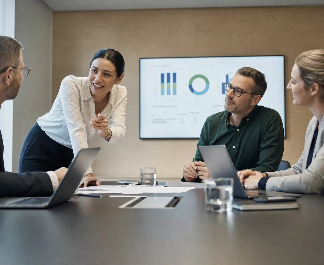 Leadership team in a decision session