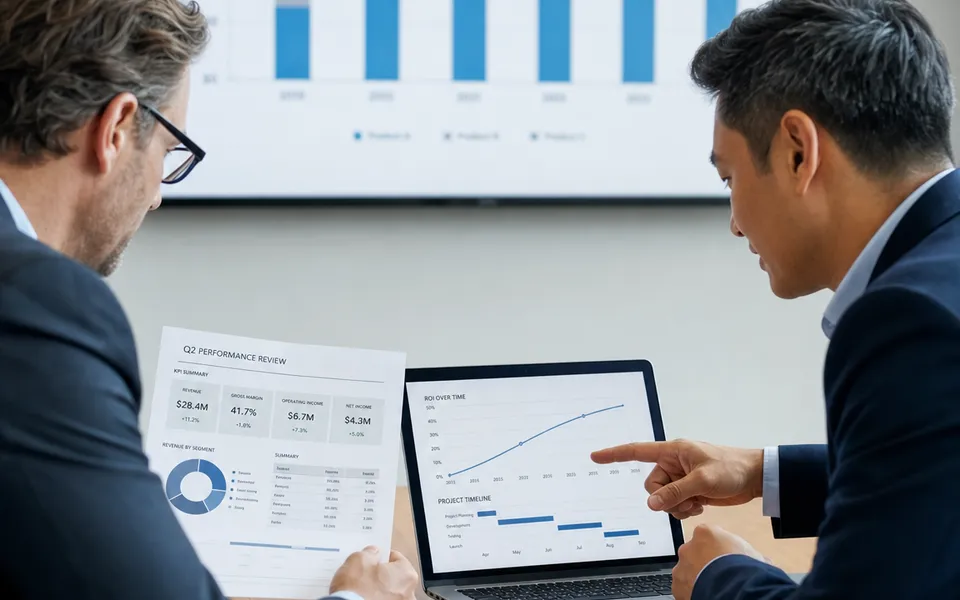 Reviewing AI project KPIs and investment cases
