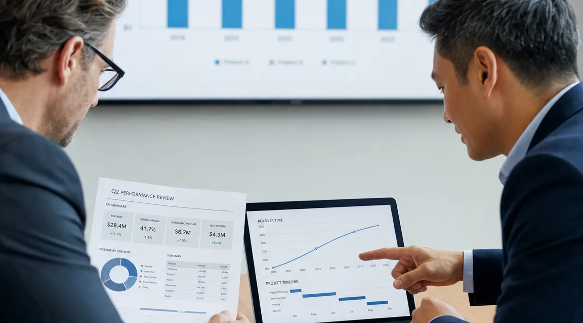 Reviewing project KPIs during a delivery assessment