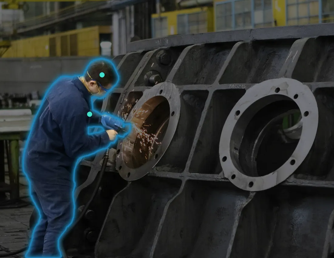 AI-based visual inspection segmenting defects on a production line