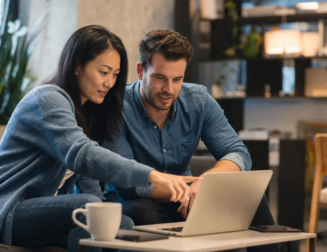 Marketing team reviewing AI-generated voice content