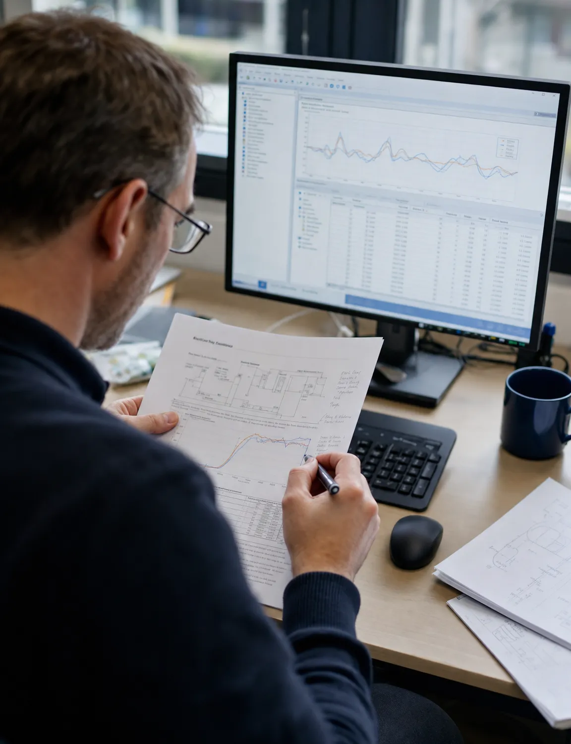 Consultant reviewing the technical evidence behind an AI provider proposal