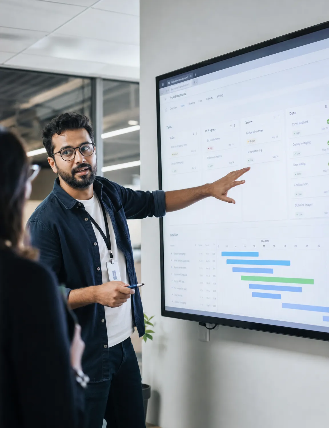 Technical project lead steering an AI initiative