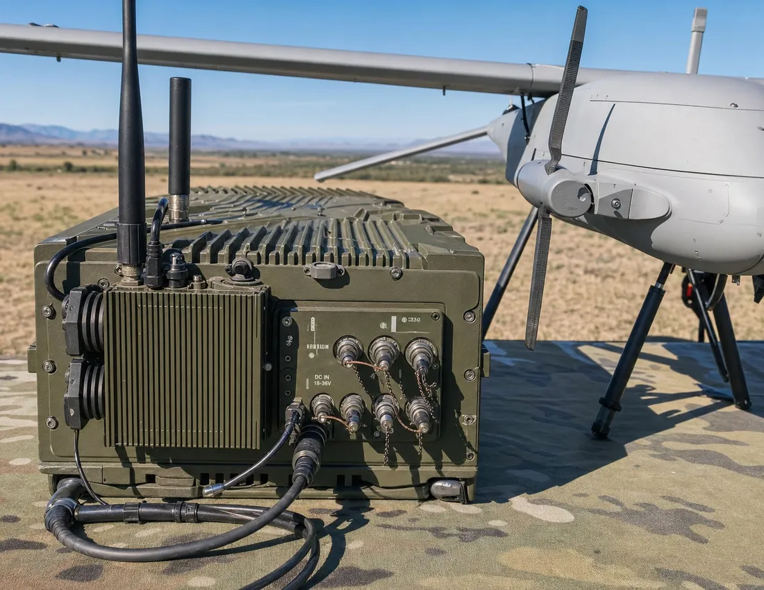 Rugged edge-AI compute unit with an uncrewed surveillance system