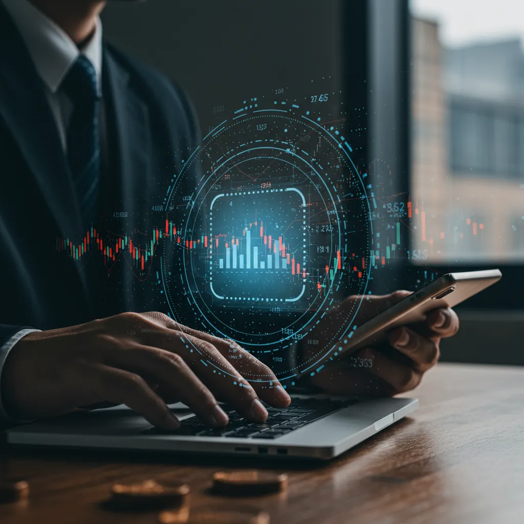 AI market intelligence visualization showing trend analysis and price predictions