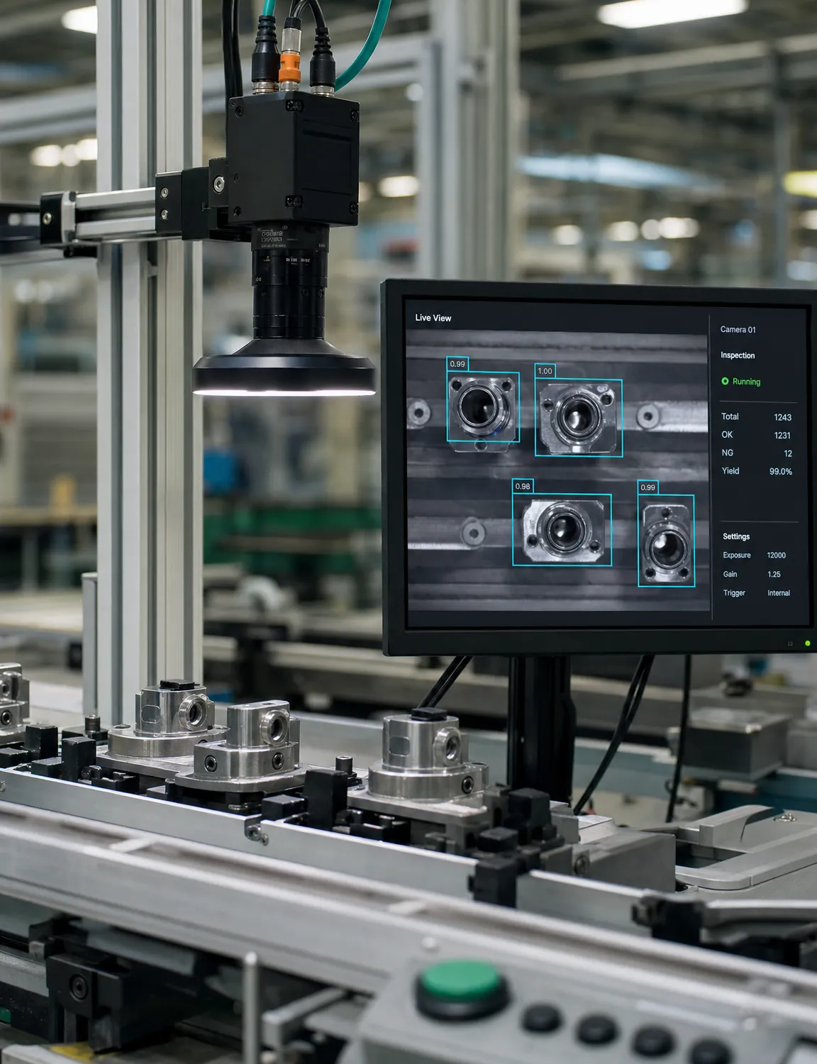 AI-supported quality control on a production line